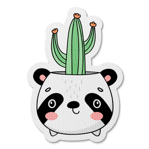 Textured Cactus Panda Sensory Sticker