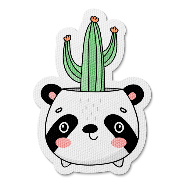 Textured Cactus Panda Sensory Sticker